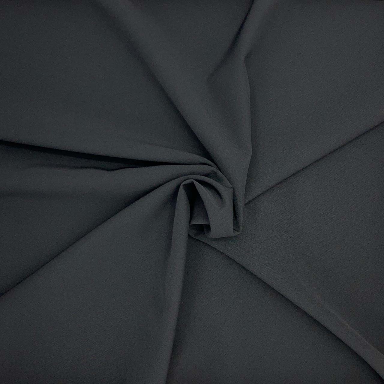 Italian crepe fabric, premium black stretch crepe microfibre for luxury dressmaking - Fabric Collection