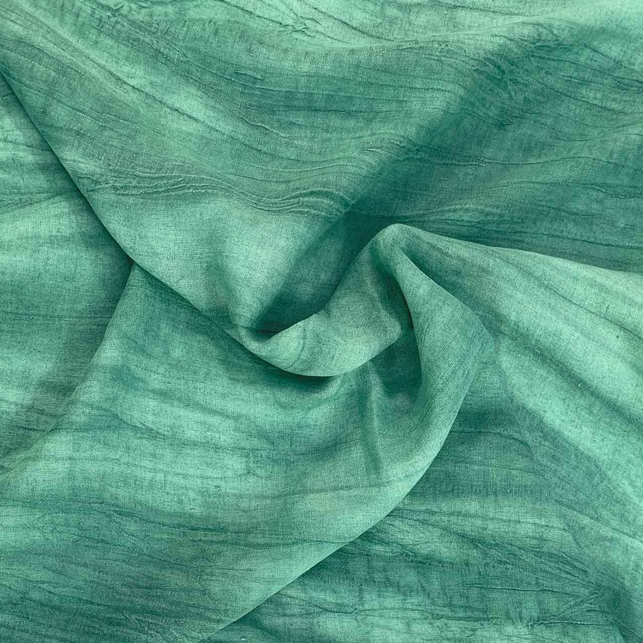 Crinkle Texture Linen Green Fabric Collection Australia