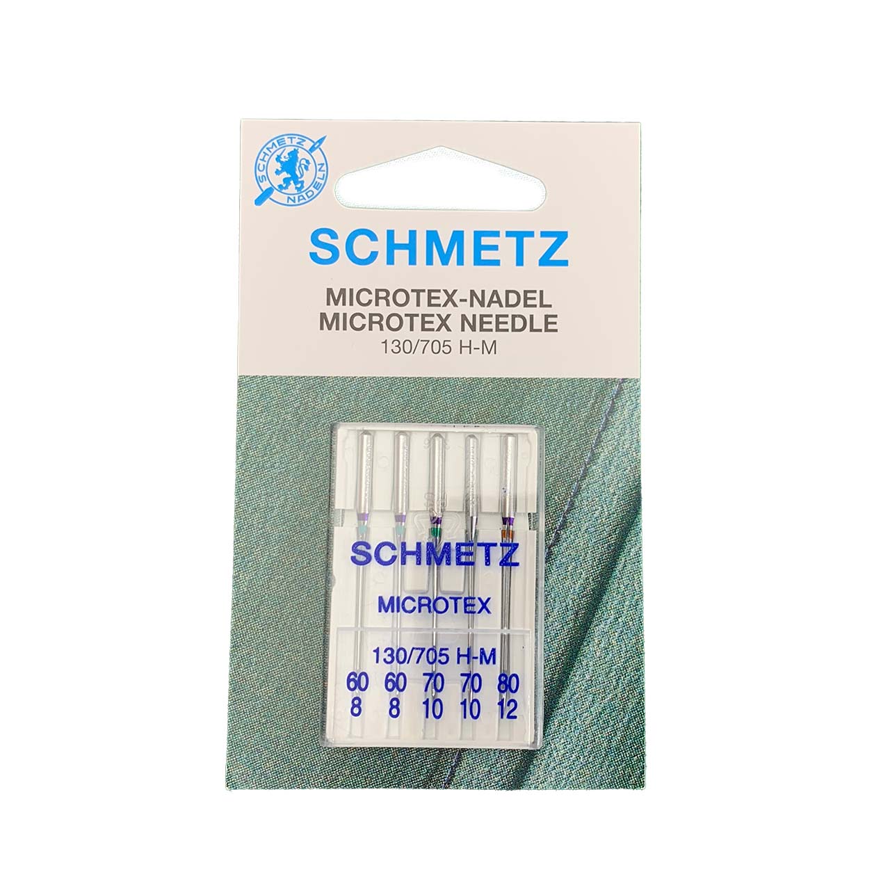 Schmetz Microtex Sharp Sewing Machine Needle Assorted Sizes Fabric Collection