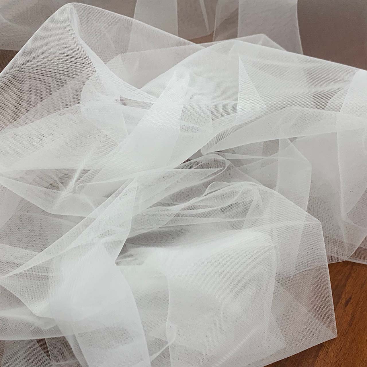 Super fine soft ivory off white colour illusion tulle fabric 150cm wide -  very delicate mesh - sold by the metre - underskirt, veil (H2)