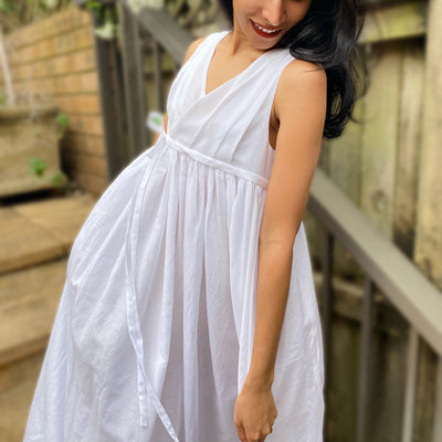 Bridgerton-inspired Cotton Silk nightgown