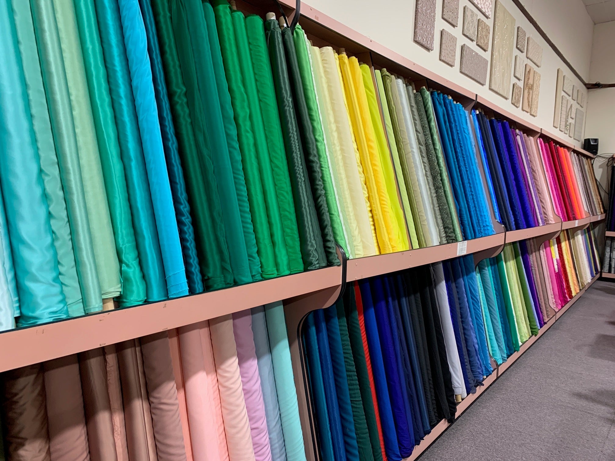 Premium silk fabrics at Fabric Collection showroom at Sumner, Brisbane