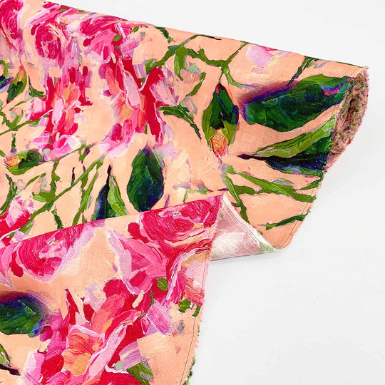 Printed Linen Coral | Fabric Collection Australia Printed Linen Coral | Fabric Collection Australia