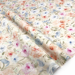 Pastel Printed Linen Summer Day - Fabric Collection