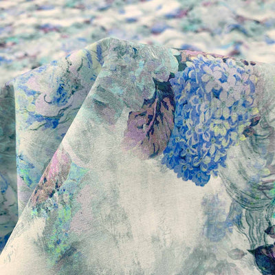 Villeta Printed Linen | Dusty Blue