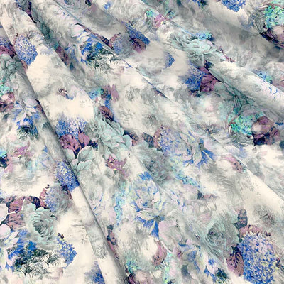 Villeta Printed Linen | Dusty Blue