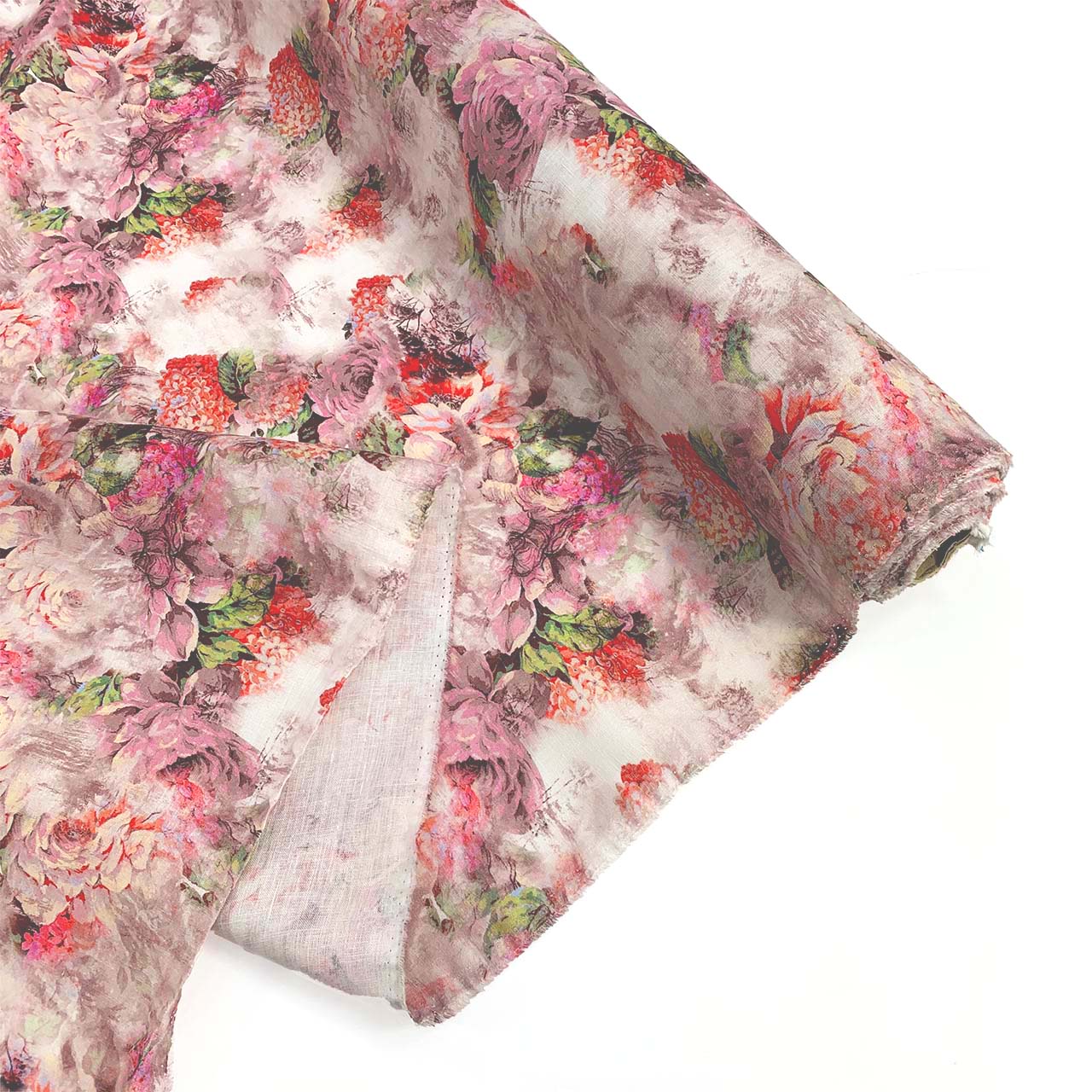 Printed Linen Villenta Dusty Rose - Fabric Collection