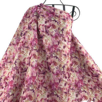 Vinaccia botanical printed linen draped against a white background - Fabric Collection