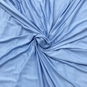 Blue bamboo jersey knit fabric, soft, breathable and eco-friendly - Fabric Collection