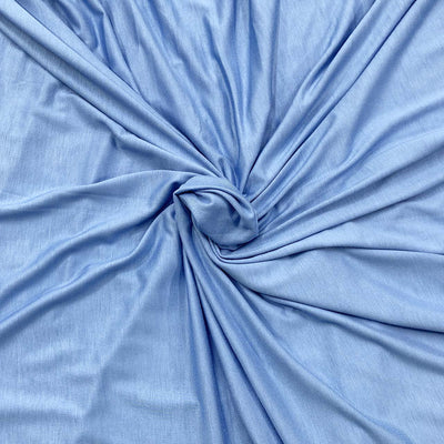 Blue bamboo jersey knit fabric, soft, breathable and eco-friendly - Fabric Collection