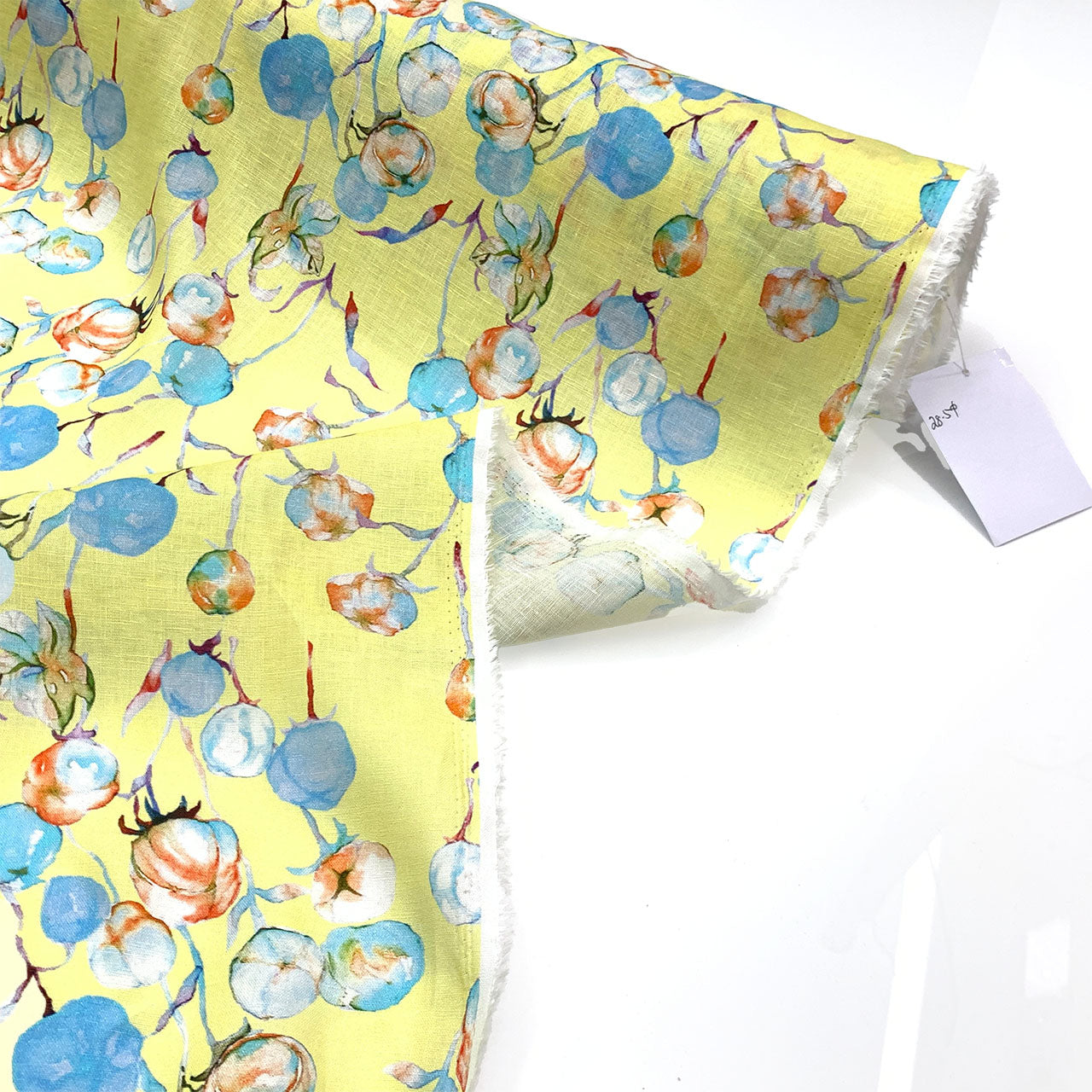Ophelia Printed Linen | Lemon