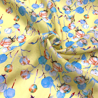 Ophelia Printed Linen | Lemon