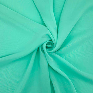 polyester chiffon tiffany green fabric