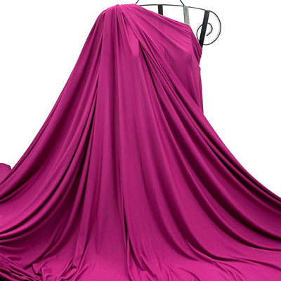 draped boysenberry bamboo jersey fabric 