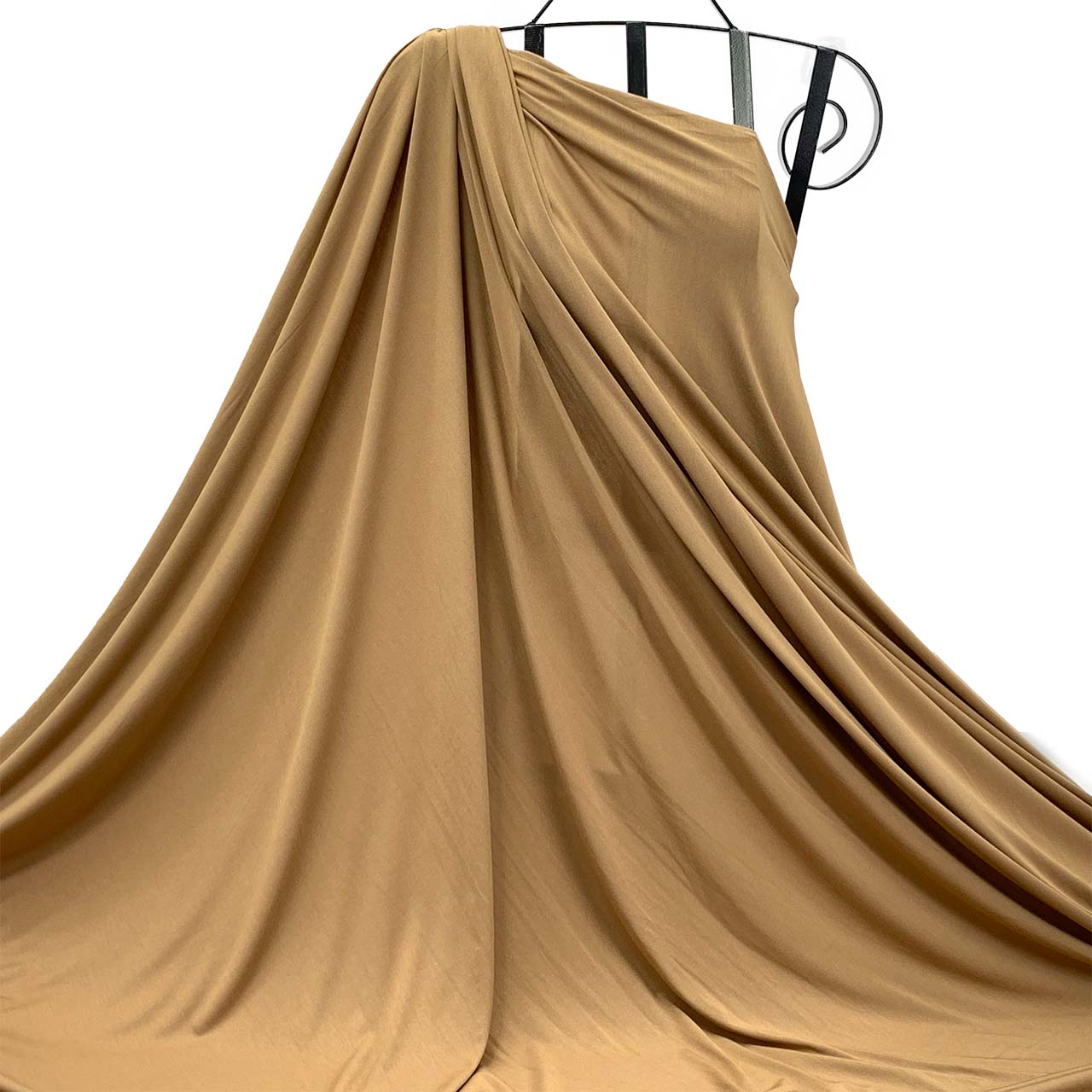 draped camel bamboo jersey fabric 