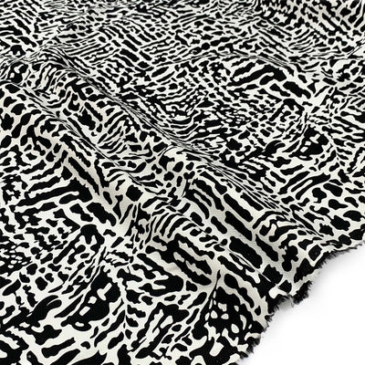 cotton pique black white fabric