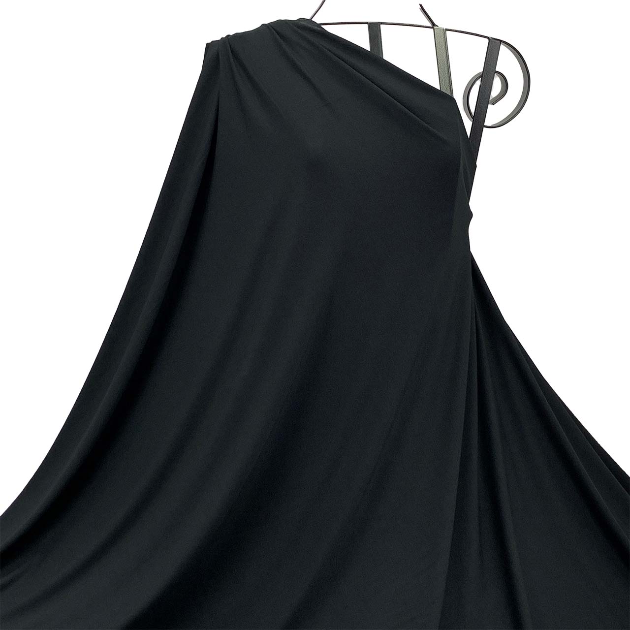 draped heavy weight bamboo jersey black 