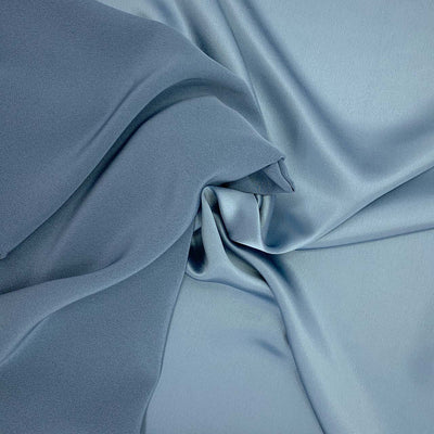 blue crepe fabric italian fabric collection steele blue crepe satin - Fabric Collection