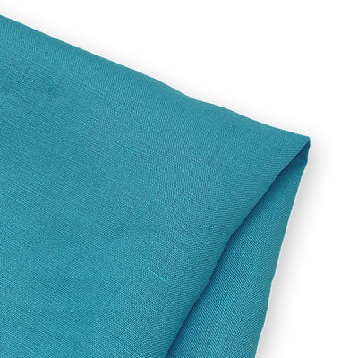 Aqua Como linen fabric, medium-weight natural textile woven from European flax yarn – Fabric Collection