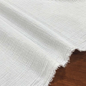 White cotton double gauze premium fabric, soft, breathable and lightweight - Fabric Collection