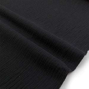 cotton fabric textured black double gauze cotton fabric collection