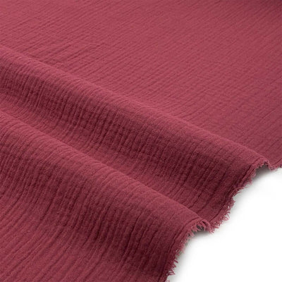 cotton fabric textured maroon double gauze cotton fabric collection