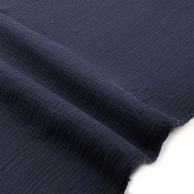 cotton fabric textured navy double gauze cotton fabric collection