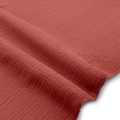 cotton fabric textured sunset desert red double gauze cotton fabric collection