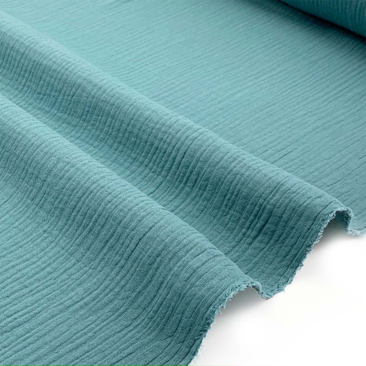 cotton fabric textured teal double gauze cotton fabric collection