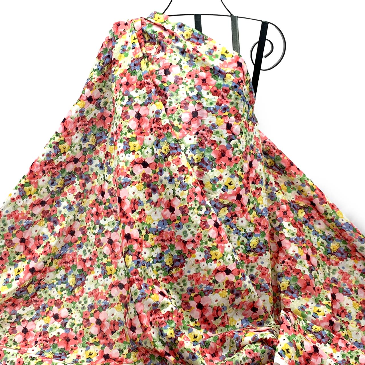 Cotton Voile | Pink, Green & Blue Dainty Floral Print