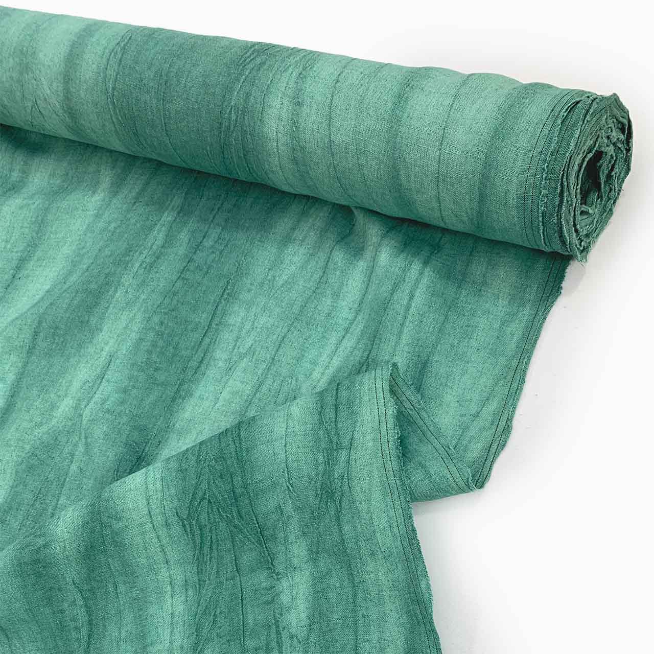 Texture Linin Crinkle Texture Linen Green | Fabric Collection Australia