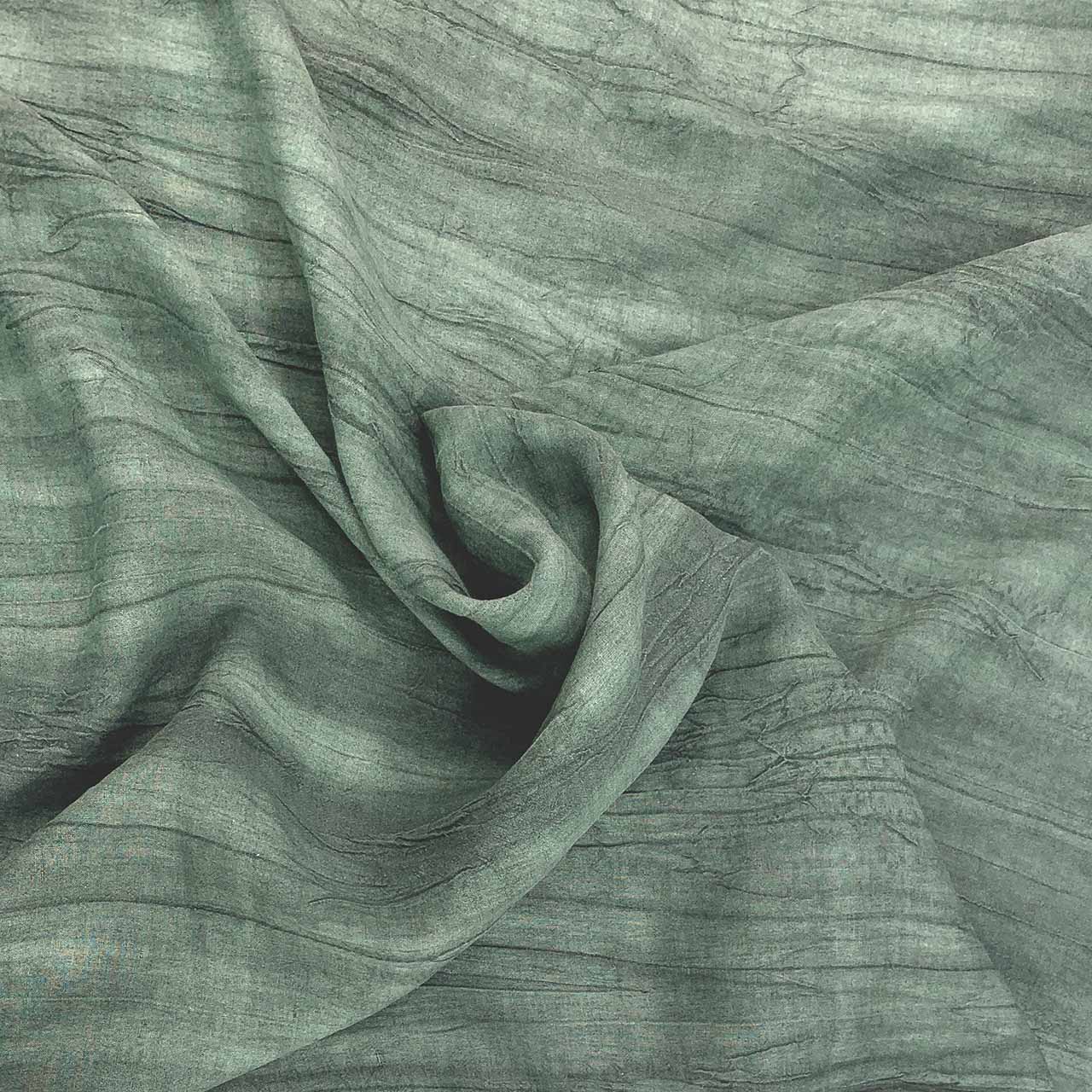 pine green crinkle linen textured linen - Fabric Collection
