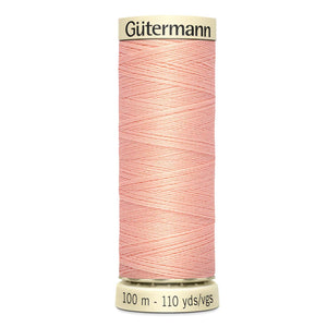 Gutermann Sew-All thread, 100 metres sewing spool, peach, colour 165, article 788988