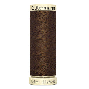 Gutermann Sew-All thread, 100 metres sewing spool, brown, colour 280, article 788988
