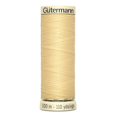 Gutermann Sew-All thread, 100 metres sewing spool, cream, colour 325, article 788988