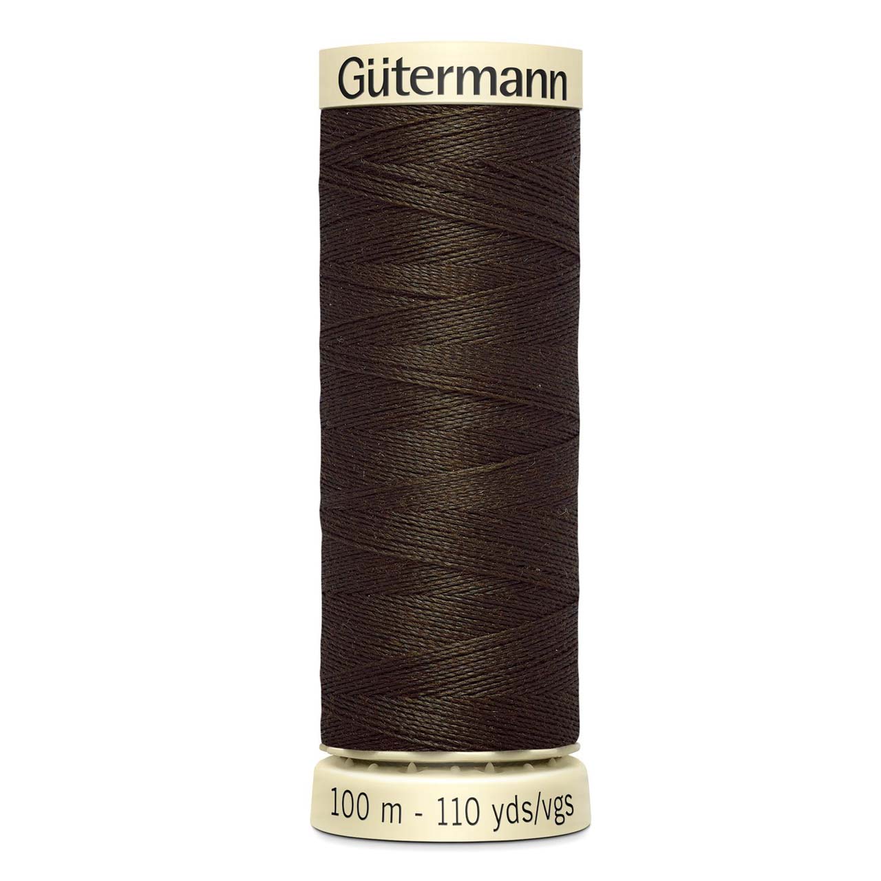 Gutermann Sew-All thread, 100 metres sewing spool, dark brown, colour 21, article 788988