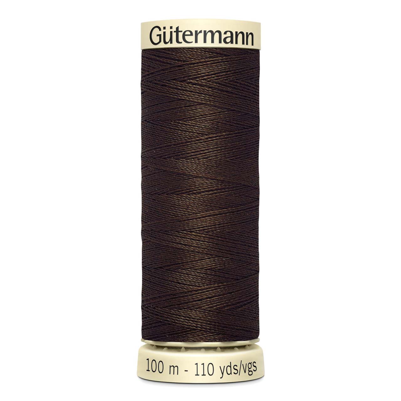 Gutermann Sew-All thread, 100 metres sewing spool, dark brown, colour 406, article 788988