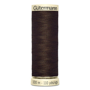 Gutermann Sew-All thread, 100 metres sewing spool, dark brown, colour 406, article 788988