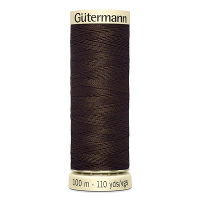 Gutermann Sew-All thread, 100 metres sewing spool, dark brown, colour 406, article 788988