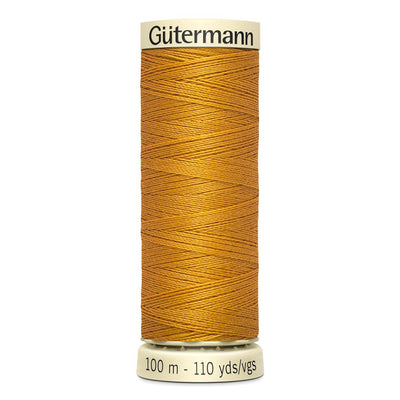 Gutermann Sew-All thread, 100 metres sewing spool, dark gold, colour 412, article 788988
