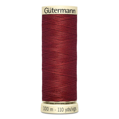 Gutermann Sew-All thread, 100 metres sewing spool, dark red brown, colour 221, article 788988