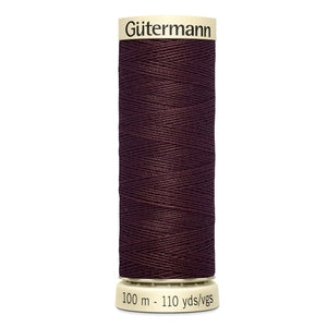 Gutermann Sew-All thread, 100 metres sewing spool, dark wine, colour 175, article 788988