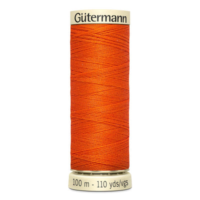 Gutermann Sew-All thread, 100 metres sewing spool, deep orange, colour 351, article 788988