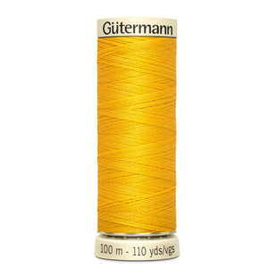 Gutermann Sew-All thread, 100 metres sewing spool, golden yellow, colour 106, article 788988