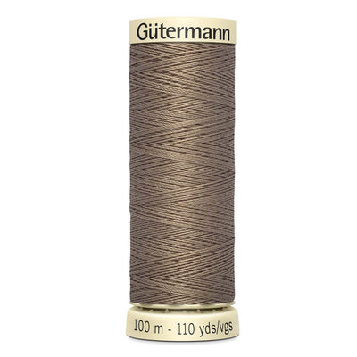 Gutermann Sew-All thread, 100 metres sewing spool, latte brown, colour 160, article 788988