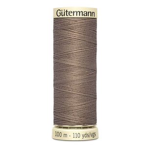 Gutermann Sew-All thread, 100 metres sewing spool, latte brown, colour 199, article 78988