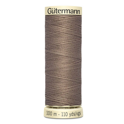 Gutermann Sew-All thread, 100 metres sewing spool, latte brown, colour 199, article 78988