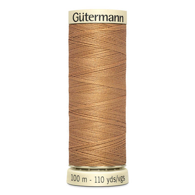Gutermann Sew-All thread, 100 metres sewing spool, latte tan, colour 307, article 788988