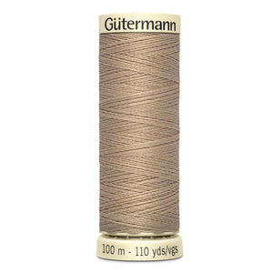 Gutermann Sew-All thread, 100 metres sewing spool, light mocha, colour 215, article 788988