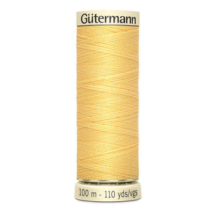 Gutermann Sew-All thread, 100 metres sewing spool, light yellow, colour 7, article 788988